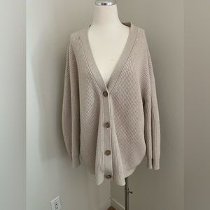 JENNI KAYNE Cocoon Cashmere Cardigan in Oatmeal